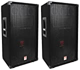 Rockville (2) RSG12 12 3-Way 1000 Watt 8-Ohm Passive DJ/Pro Audio PA Speaker