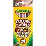 Crayola Colored Pencils 24 Count, Colors of the World, Skin Tone Colored Pencils
