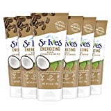 St. Ives Rise and Energize Face Scrub Deep Exfoliating Scrub Coconut and Coffee Dermatologist-Tested, 100% Natural Exfoliants Face Wash 6 oz 6 Count