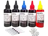 Ink Refill kit 5x100ml for Canon 250 251 270 271 280 281 225 226 1200 2200 PG210 CL211 PG245 CL246 Printer ink Refill Inkjet Refill with 5 Syringes (PBK, BK, C, M, Y)