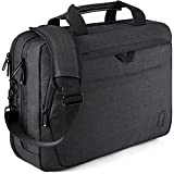 BAGSMART 17.3 Inch Laptop Bag, Expandable Briefcase,Computer Bag Men Women,Laptop Shoulder Bag,Work Bag Business Travel Office,Lockable (Black-17.3 inch)