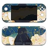 BelugaDesign Fat Cat Switch Skin | Pastel Sticker Wrap Vinyl Decal | Cute Kawaii Animal Leaves Cartoon Full Set Compatible with Nintendo Switch (Switch Lite, Multicolored)
