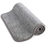 Lifewit Front Door Mat Water Absorbent Low Profile 35' x 24' Machine Washable Doormat for Indoor Non Slip Rubber Entrance Rug Dirt Trapper Mats Shoes Scraper for Entry, Patio, Porch, Grey
