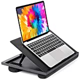 Adjustable Lap Desk - with 8 Adjustable Angles & Dual Cushions Laptop Stand for Car Laptop Desk, Work Table, Lap Writing Board & Drawing Desk on Sofa or Bed by HUANUO