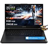 Lenovo Legion 5 17 Gaming Laptop 17.3' FHD IPS Display AMD Hexa-Core Ryzen 5 5600H (Beats i7-10750H) 8GB RAM 256GB SSD GeForce GTX 1650 4GB Backlit USB-C Nahimic Win11 Pro Black + HDMI Cable