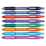 Paper Mate 1960662 Profile Ballpoint Retractable Pen, Assorted Ink, Bold, 8/Set