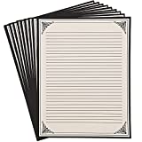 Juvale Vintage Lined Stationery Paper for Writing Letters (Cream, 8.5 x 11 in, 48 Sheets)