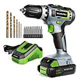 WORKPRO 20V Cordless Drill/Driver Kit, 3/8”, 18+2 Torque Setting, Variable Speed, 2.0 Ah Li-ion Battery and 1 Hour Fast Charger