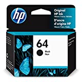 Original HP 64 Black Ink Cartridge | Works with HP ENVY Inspire 7950e; ENVY Photo 6200, 7100, 7800; Tango Series | Eligible for Instant Ink | N9J90AN