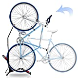CUCESH Vertical Bike Floor Stand, Bicycle Space-Saving Upright Rack For Indoor Garage or Apartment Storage, Adjustable Height- No Damage Wall, For Most 20''-29'' Bike