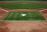 Premium 12' X 6' Softball or Baseball Hitting Mat with No Lines and Painted Plate. Used for Practice on Fields, Batting Cages, Facilities, and Home Use.