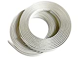 InstaTrim Self-Adhesive Flexible Trim - 2-Pack of 10ft White 1/2' Wide Caulk Strip - Many Uses Including Caulking for Bathtubs, Sinks, Counters, Tile, Floors - Made in USA