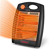 Infrared Heater Portable Radiant Quartz Heater Space Heater for Indoor Use Office Bedroom with Home 2 Heat Settings, Quiet and Light without Fan Overheat & Tip-Over Protection Warm up Immediately