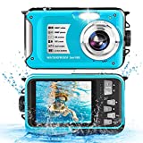 Yifecial Waterproof Camera 10FT Underwater Camera 30MP 1080P HD Video Resolution 16X Zoom Waterproof Digital Camera for Snorkeling,Vacation(Blue)