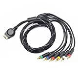 6FT PS3 Component AV Cable, Premium High Resolution HDTV Component RCA Audio Video Cable for Playstation 3 PS3 and Playstation 2 PS2 Gaming Console [Playstation 3]