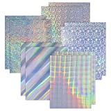 Rainbow Printable Vinyl Sticker Paper 10 Sheets Holographic Waterproof Decal Paper,Self-Adhesive Labels Crafts,Dries Quickly Tear Resistant-for Any Epson HP Canon Sawgrass Inkjet Printer