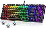 Sweet Alice Mechanical Gaming Keyboard, Compact 89 Keys RGB Backlit Floating Mechanical Keyboard with Multimedia Keys and with Number Keys,Spill-Resistant for Windows PC Gamer-Black