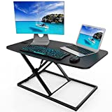 Standing Desk Converter Adjustable Height Desk Riser, Sit Stand Desk Dual Monitor and Laptop Workstation, Ergonomic Desk Tabletop Computer Workstation Home Office Desk (31in)