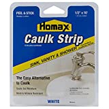 Homax Sink, Vanity and Shower Caulk Strip, White, 1/2' x 10' - 41072390385