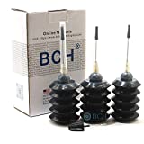 BCH Dye Ink Cartridge Refill Kit for HP 21 56 27 60 61 62 63 64 65 92 94 96 901 74 XL Cartridges 3-Bottle Triple Black ID30-KKK