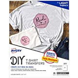 Avery Printable Heat Transfer Paper for Light Fabrics, 8.5' x 11', Inkjet Printer, 6 Iron On Transfers (3271)