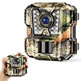 WOSPORTS Mini Trail Camera 16MP 1080P HD Wildlife Scouting Hunting Camera with IR Night Vision Waterproof Video Cam G100