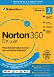 Norton 360 Deluxe, 2023 Ready, Antivirus software for 3 Devices with Auto Renewal - Includes VPN, PC Cloud Backup & Dark Web Monitoring [Key Card]