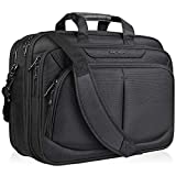 KROSER Laptop Bag for 17' Laptop Briefcase Water-Repellent Expandable Computer Bag Business Messenger Bag Shoulder Bag for School/Travel/Women/Men-Black