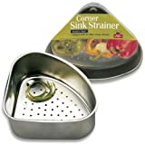Better Houseware Corner Sink Strainer, Standard, Stainless