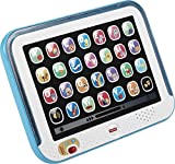 Fisher-Price Pretend Tablet Learning Toy with Lights Music and Smart Stages Educational Content for Baby and Toddler, Blue​