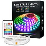 LED Strip Light 16.4ft, Upgrade RGB Tape Lights with 4096 DIY Color, Bright Light Strip with Remote Controller Decor Set for Room,TV,Party,Bedroom