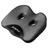 Loutytuo Seat Cushion Pillow,100% Memory Foam and Washable Cover,for Office Chair,Car Seat and Wheelchair,Tailbone & Sciatica & Back Pain Relief (Gray)