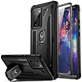 YOUMAKER Samsung Galaxy Note 20 Ultra Case with Built-in Screen Protector & Kickstand Shockproof Full Body Rugged Protective Cover for Galaxy Note 20 Ultra 5G 6.9 inch - Black