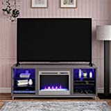 Ameriwood Home Lumina Fireplace Stand for TVs, up to 70', Graphite Gray