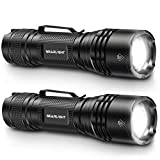 GearLight TAC LED Flashlight Pack - 2 Super Bright, Compact Tactical Flashlights with High Lumens for Outdoor Activity & Emergency Use - Gifts for Men & Women - Black