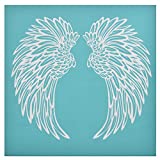YeulionCraft DIY Self-Adhesive Silk Screen Printing Stencil Mesh Transfers for Decoration Wooden Board,Bag, T-Shirts, Paper, and Home Decoration, Wing