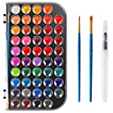Watercolor Paint Set, 48 Colors Non-toxic Watercolor Paint with a Brush Refillable a Water Brush Pen and Palette, Washable Water Color Paints Sets for Kids Adults Artists Children Students Beginner