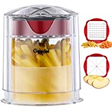 French Fry Cutter, Professional Home Style Potato Cutter Fry Cutter Onion Chopper Apple Slicer Corer Great for Potatoes Carrots Cucumbers