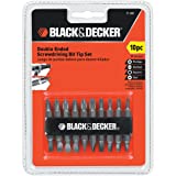 BLACK+DECKER Screwdriver Bit Set, Double Ended, 10-Piece (71-081)