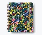 Rifle Paper Co. 2023 Lea 17-Month Hard Cover Spiral Planner, Aug. 2022-Dec. 2023, Weekly and Monthly Pages, Includes Inspirational Quotes, Sticker Sheets, and Illustrated Pocket Folder. 10' x 8.5'