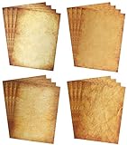 Cornucopia Vintage Antique Design Stationery and Printer Paper, 8 ½ x 11 inch, 124 Old Style Paper Sheets