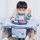 Long Sleeve Feeding Bibs for Babies, Waterproof Smock for Eating, Baby High Chair Shirt Bib, Baby Led Weaning Supplies