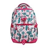 J World New York Atom Multi-Compartment Laptop Backpack, Palm Leaves, One Size