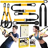 Home Resistance Training Kit, Resistance Trainer Exercise Straps with Handles, Door Anchor, Workout Poster for Home Gym, Bodyweight Workout Bands for Full-Body Strength Training