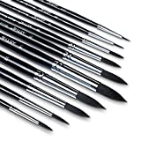 ARTME Watercolor Paintbrush Set - 10 Pcs Round Detail Paint Brushes with Goat Hair – Professional Watercolor Paint Brushes for Watercolor, Acrylic, Oil, Gouache, and Canvas Painting