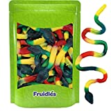 Giant Gummi Rattle Snake Candy, Assorted Fruit Flavors Gummies, Allergy Friendly, Non-GMO, No Artificial Sweeteners Gummy (Half-Pound)