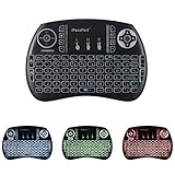 iPazzPort 2.4Ghz Backlit Mini Wireless Keyboard with Touchpad Mouse Combo, Rechargable Li-ion Battery for Google Android TV Box, PS3 XBOX, Raspberry Pi 3, HTPC, IPTV (Backlit Version)