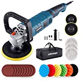 LDHTHOPI Buffer Polisher,1600W 7 Inch/6 Inch Rotary Buffer Polisher Waxer,7 Variable Speed 1000-3500 RPM, Detachable Handle for Car, Boat Sanding, Polishing, Waxing
