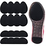 16 Pieces Non-Skid Shoe Pads Self-Adhesive Shoe Grips Anti Slip Shoe Pads Noise Reduction Shoes Cushion Anti-Shedding Rubber Sole Protector (Black)