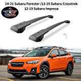 MONOKING Cross Bars Roof Rack Compatible with 2014-2021 Subaru Forester / 2013-2019 Subaru Crosstrek / 2012-2019 Impreza with Side Rails Aluminum Carrier Kayak Luggage Crossbars